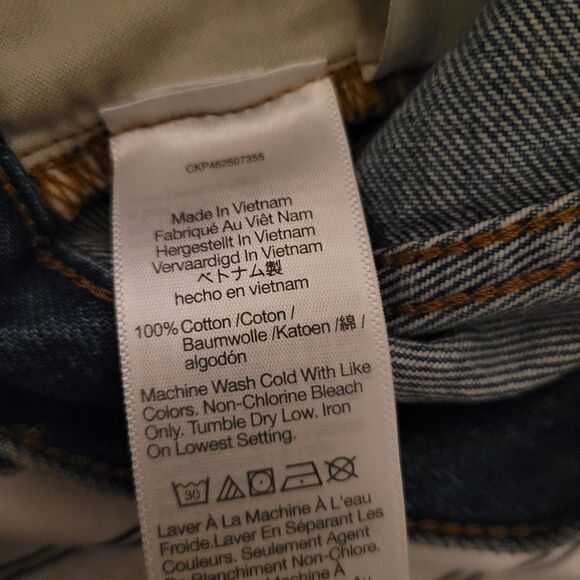 NWT Made Well relaxed mid length denim jean shorts kelton wash sz 25 - Picture 6 of 8